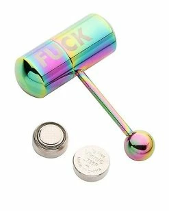 Hot Sale ✔️ Oil Slick Fuck Vibrating Barbell - 14 Gauge 👏 -Playboy Shop 03980984 d