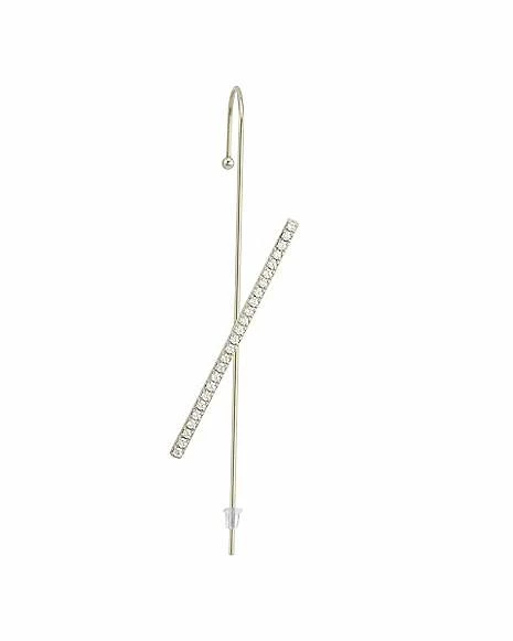 Best deal π CZ Criss Cross Bar Ear Cuff - 20 Gauge 𧨠3 Best deal π CZ Criss Cross Bar Ear Cuff - 20 Gauge π§¨