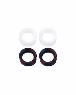 Budget 🤩 Multi-Pack White and Black Splatter Plugs- 2 Pairs 🌟