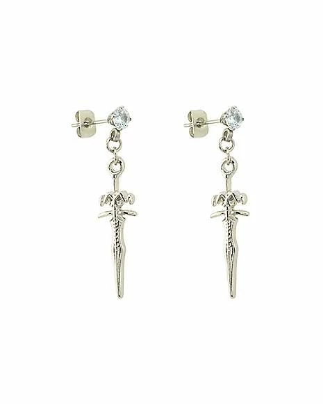 Budget ✨ CZ Sword Stud Dangle Earrings - 20 Gauge ⭐ 4 Budget ✨ CZ Sword Stud Dangle Earrings - 20 Gauge ⭐ - Image 2