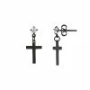 Best deal 👍 CZ Black Cross Dangle Stud Earrings - 20 Gauge ⌛ 2 Best deal 👍 CZ Black Cross Dangle Stud Earrings - 20 Gauge ⌛ -Playboy Shop 03981214 a