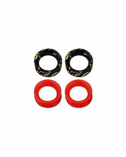 Cheapest ✨ Multi-Pack Black Goldtone and Red Tunnels - 2 Pair ❤️