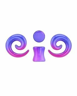 Best Pirce βοΈ Multi-Pack Purple and Pink Ombre Spirals and Plugs - 2 Pair π―