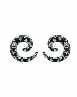 Top 10 π Black and White Pentagram and Skull Spiral Tapers π