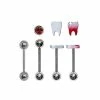 Best Pirce 👍 Multi-Pack CZ Bloody Tooth Barbells 4 Pack - 14 Gauge ⌛ -Playboy Shop 03981917 a