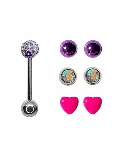 Best Pirce ⭐ CZ Multi-Pack Barbell with Extra Balls 7 Pack - 14 Gauge ⭐