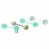 New 👍 Multi-Pack Glow in the Dark Green CZ and Cross Barbells 4 Pack - 14 Gauge 👏 -Playboy Shop 03981958 a