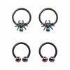 Buy 🔔 Multi-Pack Black Spider Horseshoe Rings and Captive Rings 2 Pair - 16 Gauge 🧨 -Playboy Shop 03982204 a