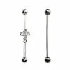 Hot Sale ⭐ Multi-Pack Stud Cross Industrial Barbells 2 Pack - 14 Gauge 👏 -Playboy Shop 03982246 a