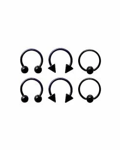 Cheap β€οΈ Multi-Pack Purple Ombre Horseshoe Rings and Captive Rings 3 Pair - 16 Gauge π 7 Cheap β€οΈ Multi-Pack Purple Ombre Horseshoe Rings and Captive Rings 3 Pair - 16 Gauge π -Playboy Shop 03982253 a