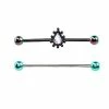Discount 🎉 CZ Teardrop Black Industrial Barbells 2 Pack - 14 Gauge 🔥