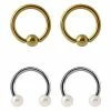 Budget β¨ Multi-Pack Pearl-Effect Horseshoe Rings and Goldtone Captive Rings 4 Pack - 16 Gauge β¨ 1 Budget β¨ Multi-Pack Pearl-Effect Horseshoe Rings and Goldtone Captive Rings 4 Pack - 16 Gauge β¨ -Playboy Shop 03982998 a