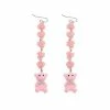 Flash Sale 🥰 Pink Rose Teddy Bear Dangle Earrings 🔥 -Playboy Shop 03983327 a