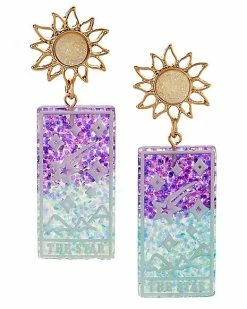 Discount 🌟 Flower Tarot The Star Dangle Earrings 🎉