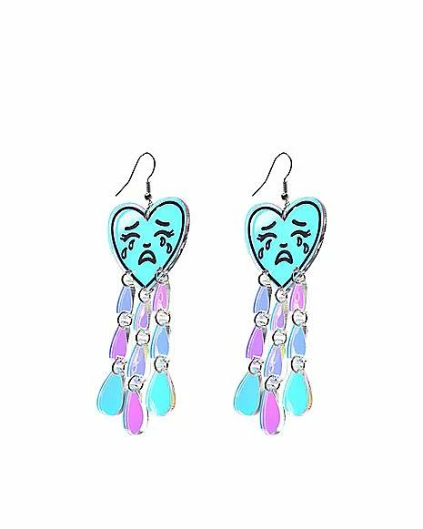 Cheapest π Iridescent Heart Tears Dangle Earrings π 3 Cheapest π Iridescent Heart Tears Dangle Earrings π