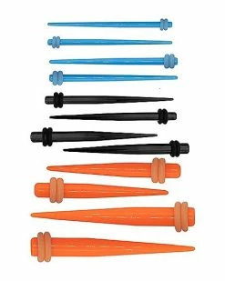 Budget ❤️ Multi-Pack Blue Black and Orange Tapers - 6 Pair ✨