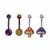 New 🧨 Multi-Pack CZ Red and Purple Mushroom Belly Rings 4 Pack - 14 Gauge ⭐ 1 New 🧨 Multi-Pack CZ Red and Purple Mushroom Belly Rings 4 Pack - 14 Gauge ⭐ -Playboy Shop 03983988 a
