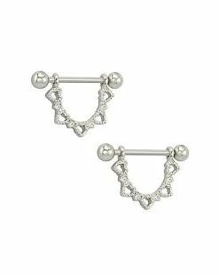 Buy β CZ Heart Nipple Shields - 14 Gauge π 5 Buy β CZ Heart Nipple Shields - 14 Gauge π -Playboy Shop 03984150 b