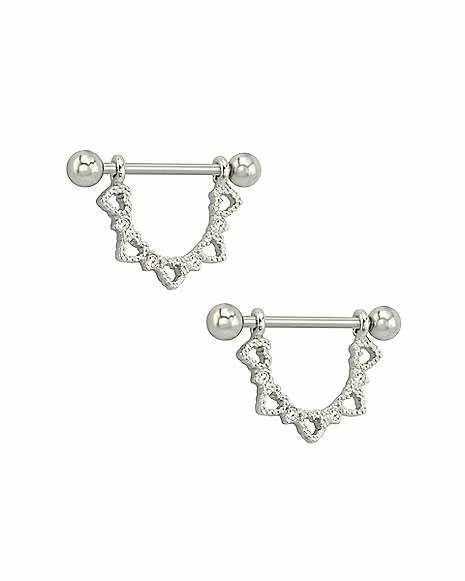 Buy β CZ Heart Nipple Shields - 14 Gauge π 4 Buy β CZ Heart Nipple Shields - 14 Gauge π - Image 2