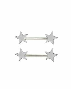 Outlet 😀 Star Nipple Barbells - 14 Gauge 🔔