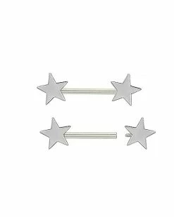 Outlet 😀 Star Nipple Barbells - 14 Gauge 🔔 -Playboy Shop 03984168 c