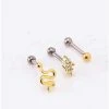 Brand new 😉 Multi-Pack CZ Goldtone Snake Cartilage Barbells 3 Pack - 16 Gauge 😀 -Playboy Shop 03984440 a