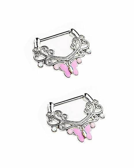 Best deal ❤️ Butterfly Filigree Nipple Shields - 14 Gauge ❤️ 4 Best deal ❤️ Butterfly Filigree Nipple Shields - 14 Gauge ❤️ - Image 2