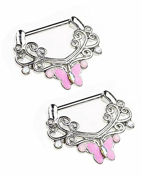 Best deal ❤️ Butterfly Filigree Nipple Shields - 14 Gauge ❤️ 5 Best deal ❤️ Butterfly Filigree Nipple Shields - 14 Gauge ❤️ - Image 3