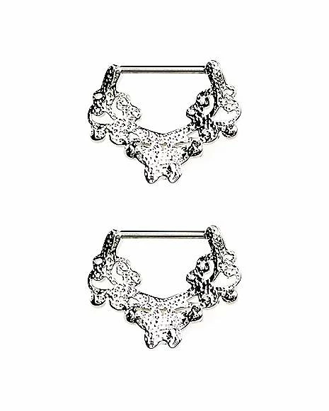 Best deal ❤️ Butterfly Filigree Nipple Shields - 14 Gauge ❤️ 6 Best deal ❤️ Butterfly Filigree Nipple Shields - 14 Gauge ❤️ - Image 4