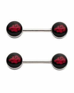Playboy Shop 23 Best Pirce 🔥 Akatsuki Nipple Barbells 14 Gauge - Naruto Shippuden 🥰