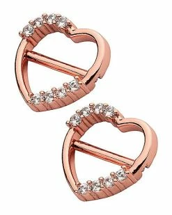 Best Sale ⨠Goldtone CZ Heart Nipple Shields - 14 Gauge 𧨠7 Best Sale ⨠Goldtone CZ Heart Nipple Shields - 14 Gauge 𧨠-Playboy Shop 03984754 b