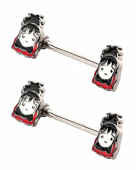 Best deal π Lydia Nipple Barbells 14 Gauge - Beetlejuice π€© 4 Best deal π Lydia Nipple Barbells 14 Gauge - Beetlejuice π€© - Image 2
