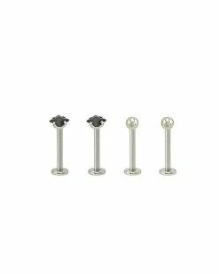 Top 10 π― Multi-Pack Square Black CZ Labret Lip Rings 4 Pack - 16 Gauge 𧨠5 Top 10 π― Multi-Pack Square Black CZ Labret Lip Rings 4 Pack - 16 Gauge 𧨠-Playboy Shop 03985066 b