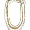 Wholesale π₯° Goldtone and Pearl-Effect Chain Choker Necklaces - 3 Pack β 2 Wholesale π₯° Goldtone and Pearl-Effect Chain Choker Necklaces - 3 Pack β -Playboy Shop 03985215 a