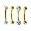 Brand new π Multi-Pack Pave CZ Goldplated Curved Barbells 4 Pack - 16 Gauge π 1 Brand new π Multi-Pack Pave CZ Goldplated Curved Barbells 4 Pack - 16 Gauge π -Playboy Shop 03985272 a