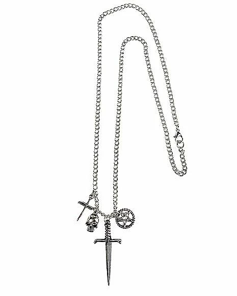 Cheapest 𧨠Sword Skull Pentagram Charm Necklace π 4 Cheapest 𧨠Sword Skull Pentagram Charm Necklace π - Image 2