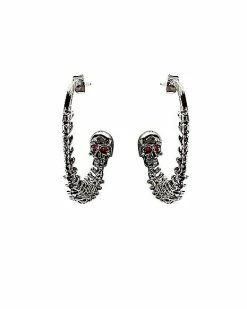 New 🎁 Skull and Spine Half Hoop Earrings 🌟
