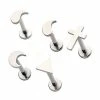 Cheapest ⭐ Multi-Pack Raindrop Cross Moon and Heart Cartilage Barbells 5 Pack - 18 Gauge 👏 -Playboy Shop 03985421 a