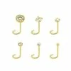 Top 10 😍 Multi-Pack Round CZ Goldtone Screw Nose Rings 6 Pack - 20 Gauge 🛒 -Playboy Shop 03985538 a