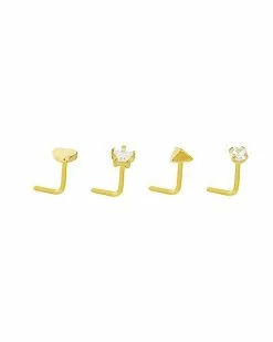 Wholesale 🧨 Multi-Pack L-Bend Nose Rings 4 Pack - 20 Gauge ⭐ -Playboy Shop 03985546 a