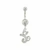 Coupon 🔥 CZ Cat Dangle Belly Ring - 14 Gauge 🎁 2 Coupon 🔥 CZ Cat Dangle Belly Ring - 14 Gauge 🎁 -Playboy Shop 03985793 a