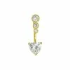 Cheapest 😀 CZ Heart Goldtone Belly Ring - 14 Gauge 🌟 -Playboy Shop 03985819 a