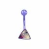 Outlet 🧨 Purple Galaxy Triangle Belly Ring - 14 Gauge 👍 -Playboy Shop 03985843 a
