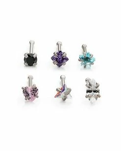 Hot Sale β¨ Multi-Pack CZ Star Heart and Square Bone Nose Rings 6 Pack - 20 Gauge π 7 Hot Sale β¨ Multi-Pack CZ Star Heart and Square Bone Nose Rings 6 Pack - 20 Gauge π -Playboy Shop 03985983 c