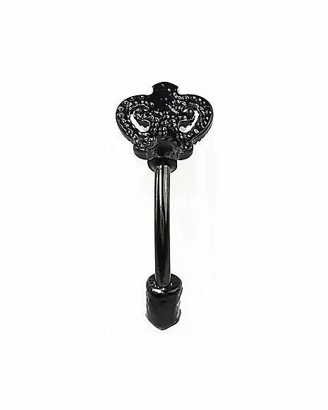 Best Sale β CZ Black Ornate Key Reverse Belly Ring - 14 Gauge π₯° 6 Best Sale β CZ Black Ornate Key Reverse Belly Ring - 14 Gauge π₯° - Image 4