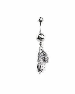 Wholesale 🎁 CZ Blue Butterfly Wings Dangle Belly Rings - 14 Gauge 👏 -Playboy Shop 03986098 d
