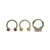 Hot Sale 😉 Multi-Pack CZ Purple Butterfly Septum Rings 3 Pack - 16 Gauge 🎁 -Playboy Shop 03986189 a