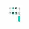 Best Sale π Multi-Pack CZ Green and Teal Belly Rings 4 Pack - 14 Gauge β 2 Best Sale π Multi-Pack CZ Green and Teal Belly Rings 4 Pack - 14 Gauge β -Playboy Shop 03986510 a
