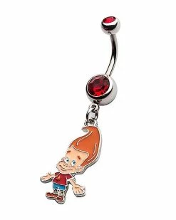 Best Pirce 😍 CZ Jimmy Neutron Dangle Belly Ring 14 Gauge - The Adventures of Jimmy Neutron: Boy Genius ✨ -Playboy Shop 03986809 b