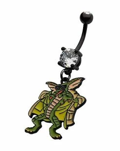 Promo 🔔 CZ Black Gremlins Dangle Belly Ring - 14 Gauge 🌟 -Playboy Shop 03986965 b